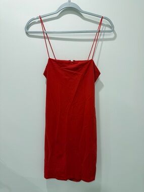 Alice + Olivia Red Spaghetti Strap Mini Dress